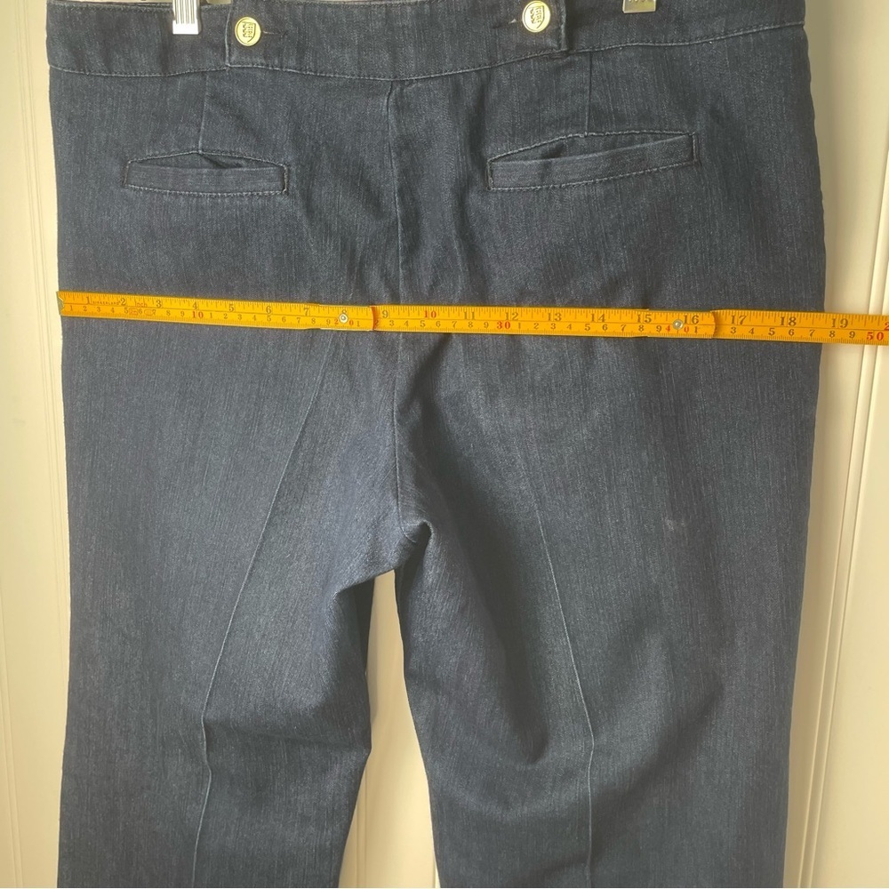 Kenar Nautical Wide Straight leg Dark Wash Sz 10 Front Button‎ Placket Closure - Picture 10 of 16